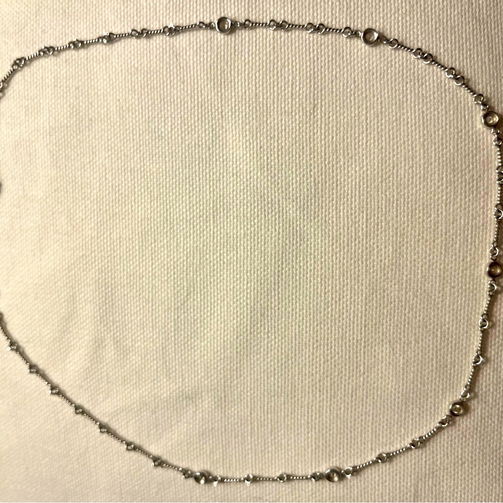 Roberto Coin Dogbone Diamond Station Necklace
